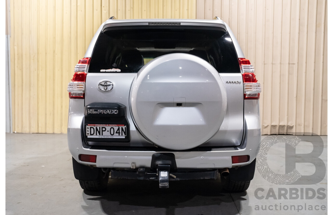 02/2017 Toyota Landcruiser Prado Kakadu (4x4) GDJ150R MY17 4d Wagon Premium Silver Turbo Diesel 2.8L - 7 Seater