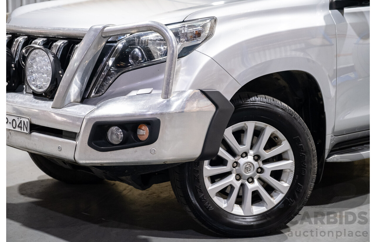 02/2017 Toyota Landcruiser Prado Kakadu (4x4) GDJ150R MY17 4d Wagon Premium Silver Turbo Diesel 2.8L - 7 Seater