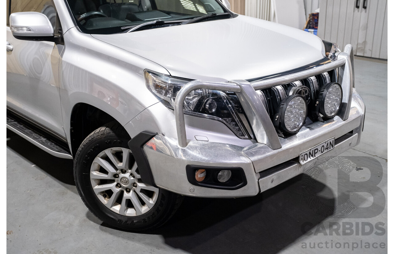 02/2017 Toyota Landcruiser Prado Kakadu (4x4) GDJ150R MY17 4d Wagon Premium Silver Turbo Diesel 2.8L - 7 Seater