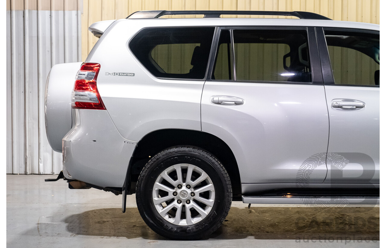 02/2017 Toyota Landcruiser Prado Kakadu (4x4) GDJ150R MY17 4d Wagon Premium Silver Turbo Diesel 2.8L - 7 Seater