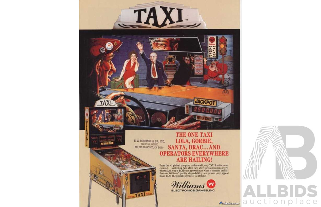 Taxi (Williams) Pinball Machine