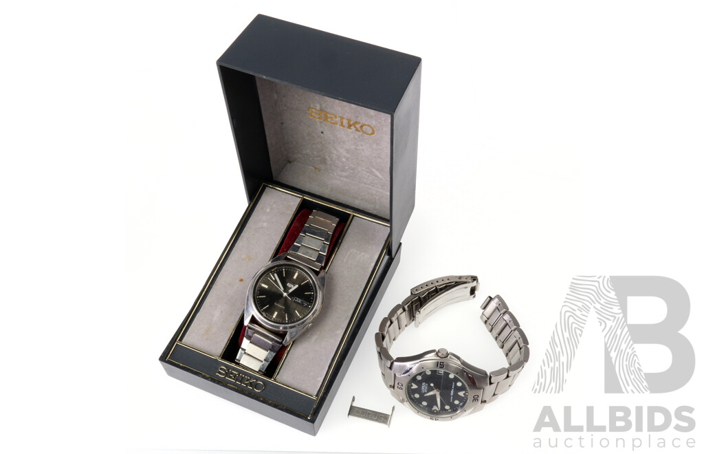 Sieko 7009-3041 Automatic 17 Jewels Day Date Watch and Lorus Sports Vx42-X010