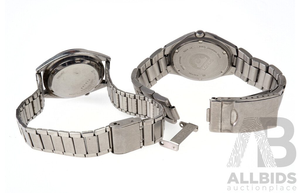Sieko 7009-3041 Automatic 17 Jewels Day Date Watch and Lorus Sports Vx42-X010