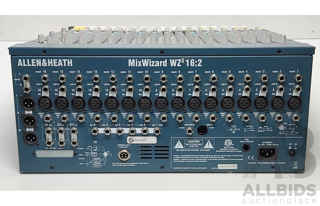Allan & Heath MixWizard WZ3 16:2 16-Channel Mixer