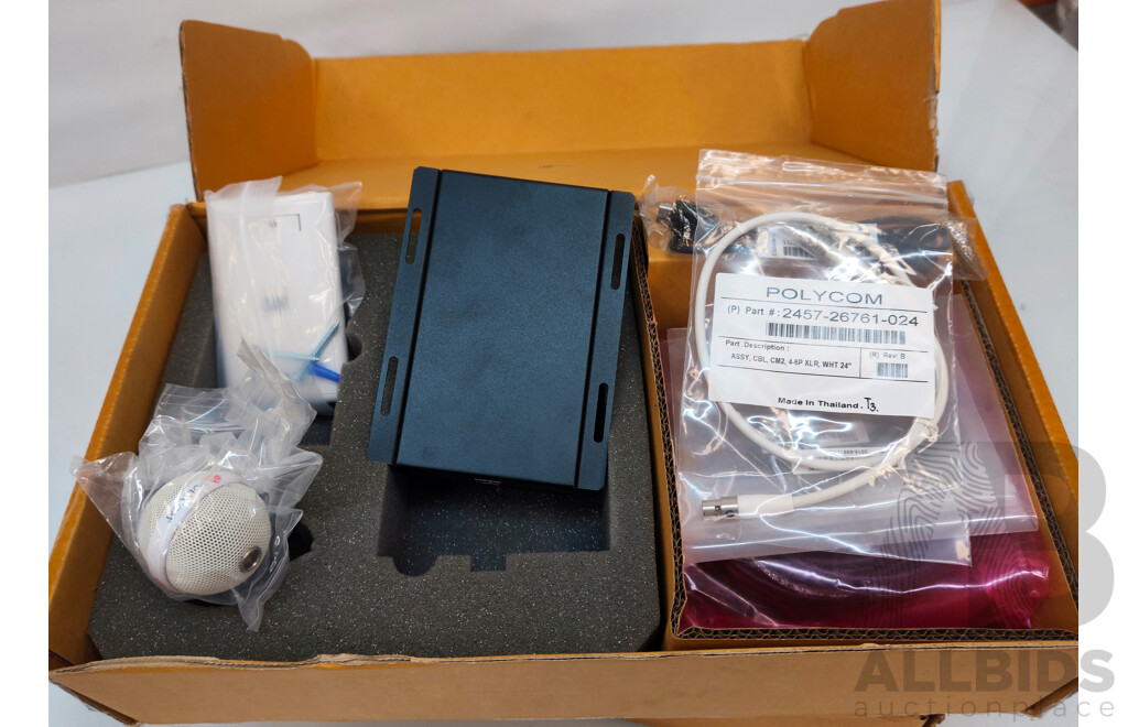 Assorted Polycom Conferencing Microphones and Cameras