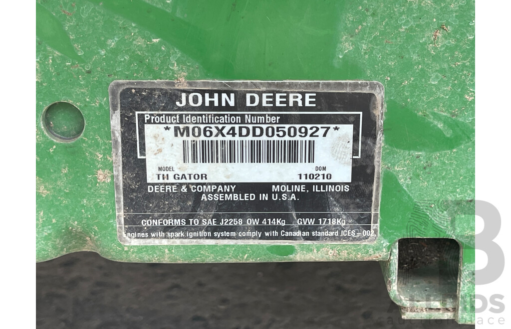 John Deere TH 6x4 Gator Diesel Utility Vehicle With Tipper Tray