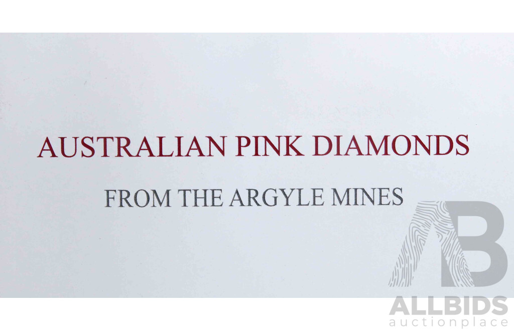 Spectacular ARGYLE PINK Diamond Statement Ring - with Argyle Lot Number. One Carat Diamond Ring