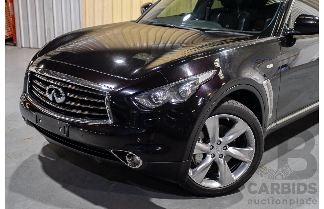 6/2013 Infiniti QX70 3.0d S (AWD) 4d Wagon Metallic Black Turbo Diesel V6 3.0L