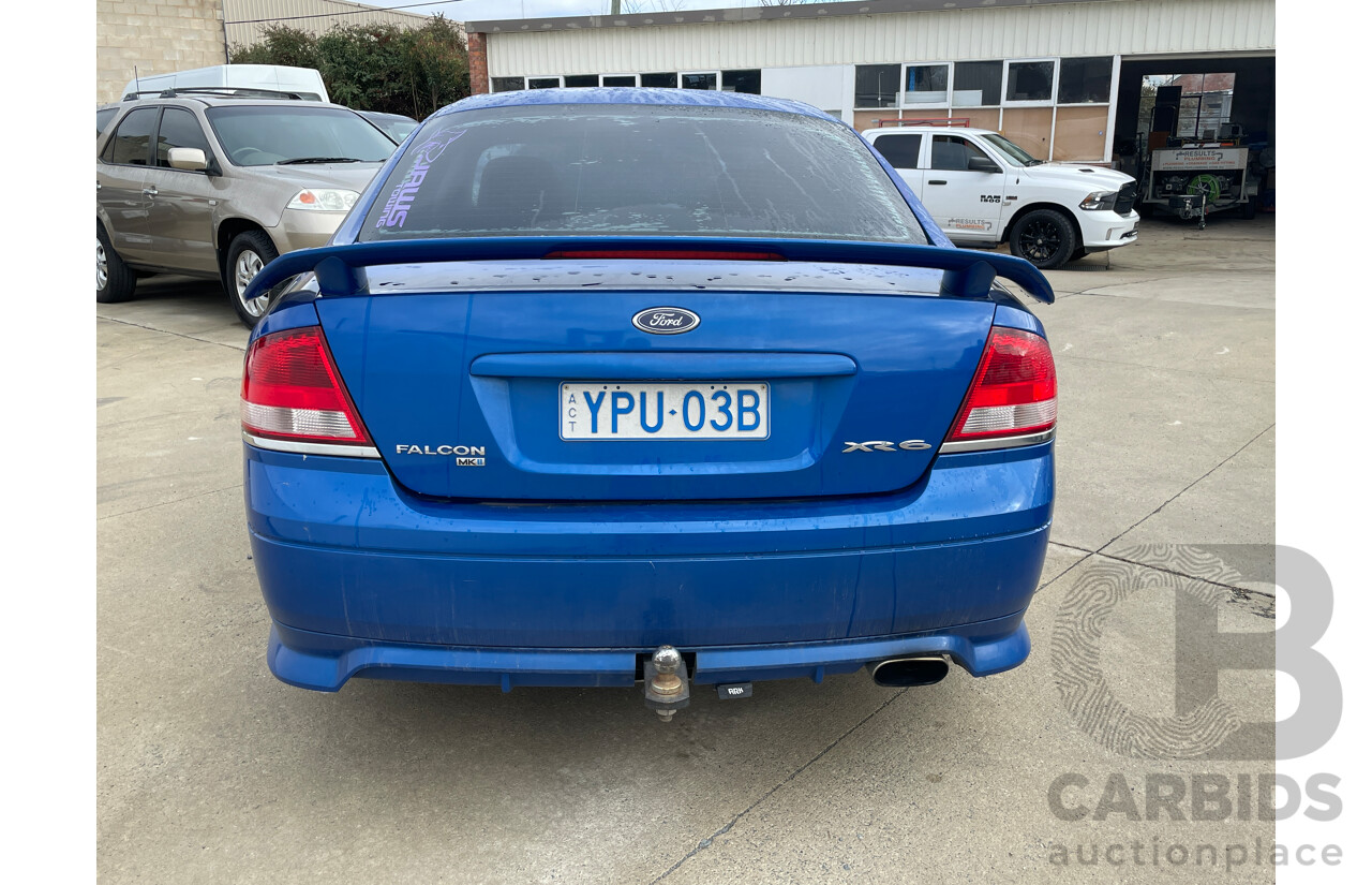 7/2005 Ford Falcon XR6 BA MKII 4d Sedan Blue 4.0L