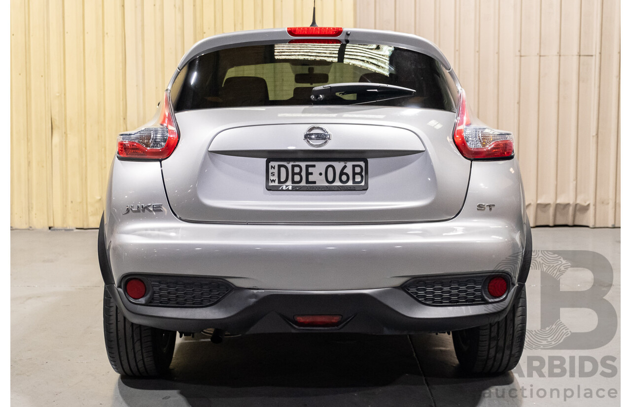 11/2015 Nissan Juke ST (fwd) F15 4d Wagon Silver 1.6L