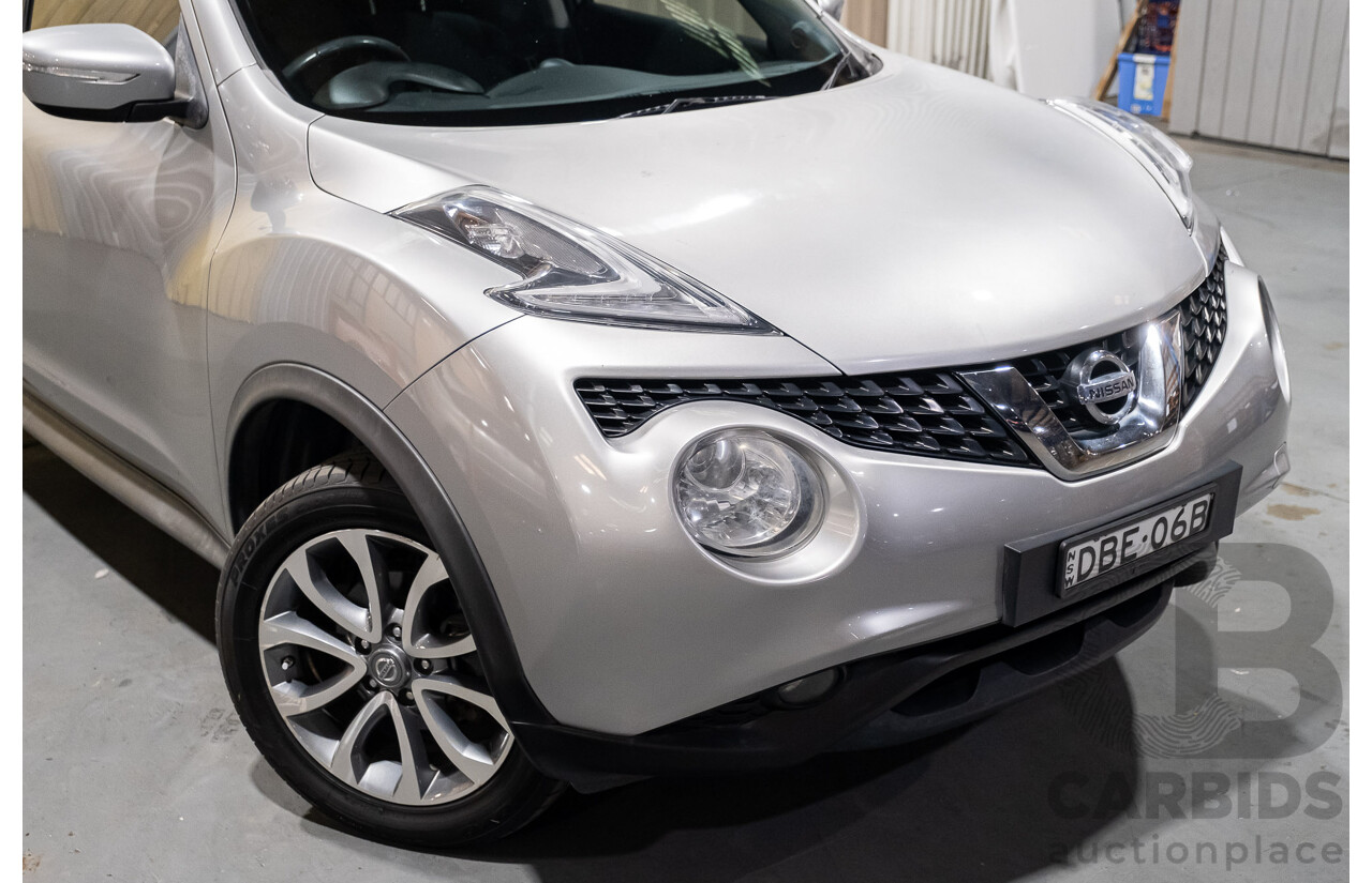 11/2015 Nissan Juke ST (fwd) F15 4d Wagon Silver 1.6L