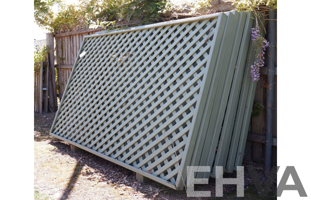 Eight Garden Lattice Panels