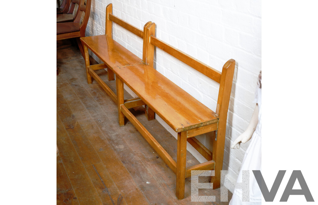 Pair of Antique Childrens School Benches