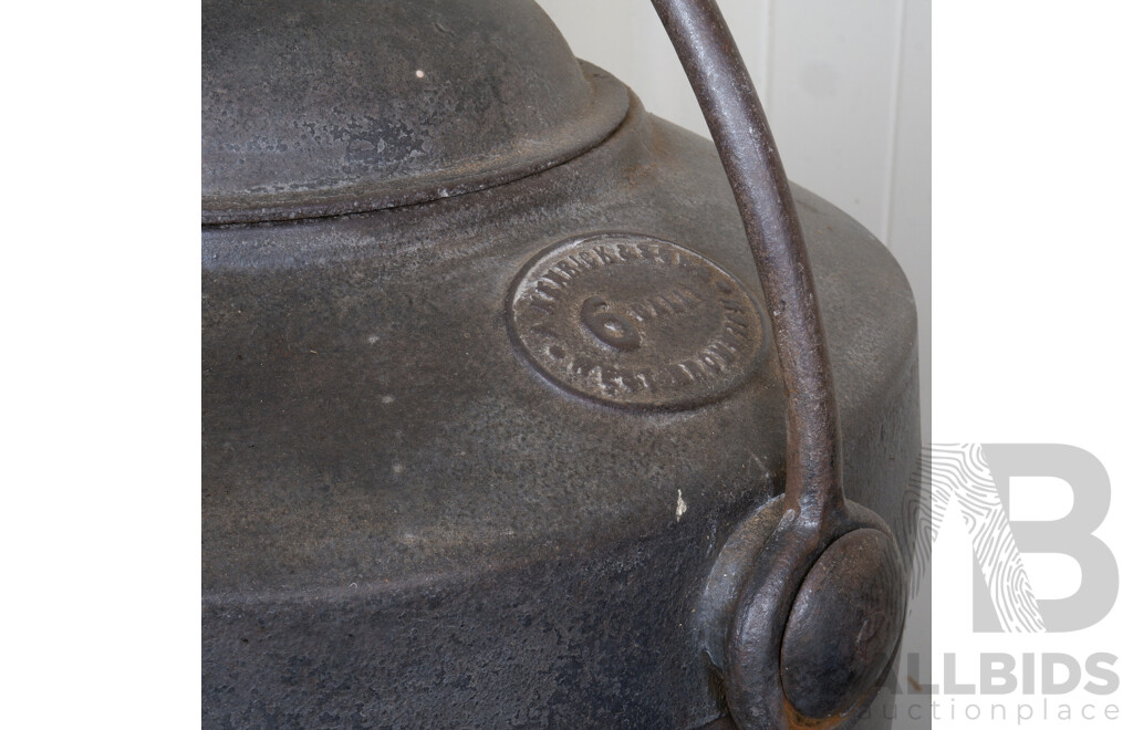 Early 20th Century Kenrick and Son Cast Iron Kettle Pot