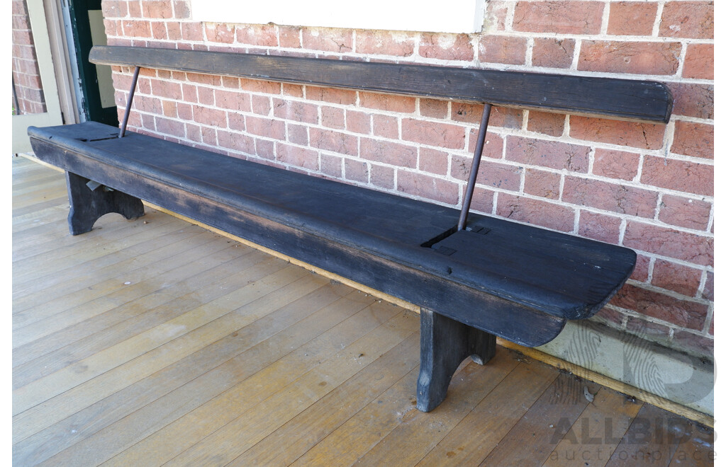 Lovely Antique Railway Bench, Early 20th Century