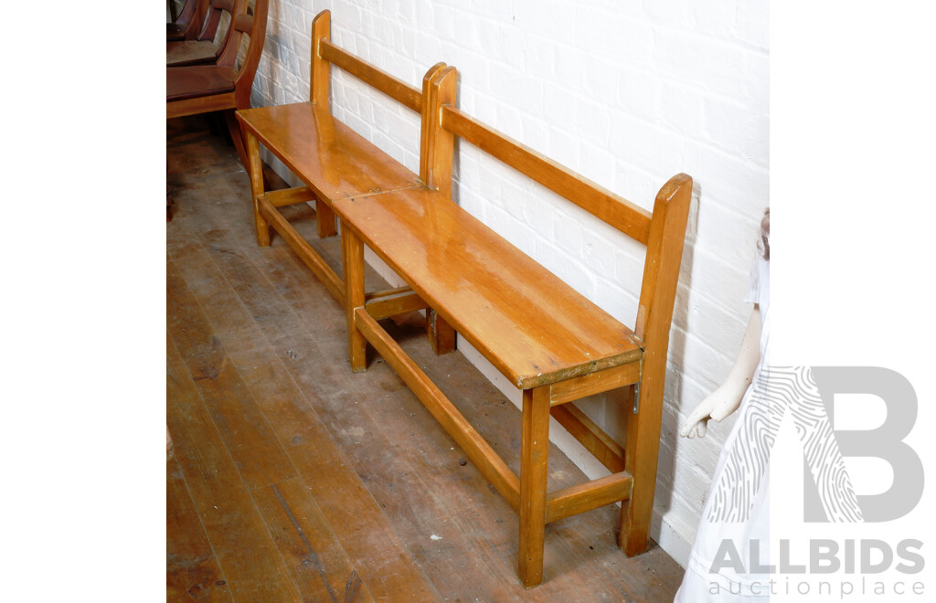 Pair of Antique Childrens School Benches