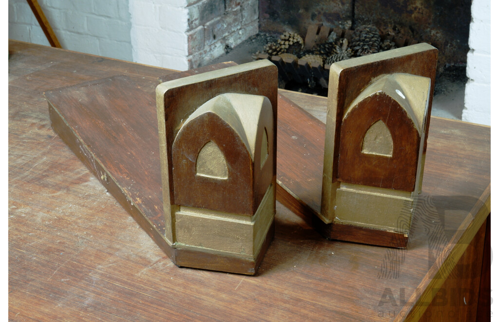 Pair of Vintage Architectural Form Bookends