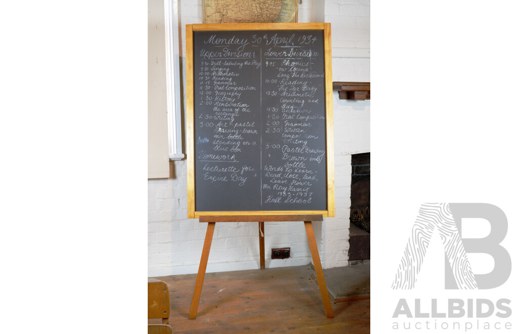 Large Chalk Board on Silky Oak and Pine Easel