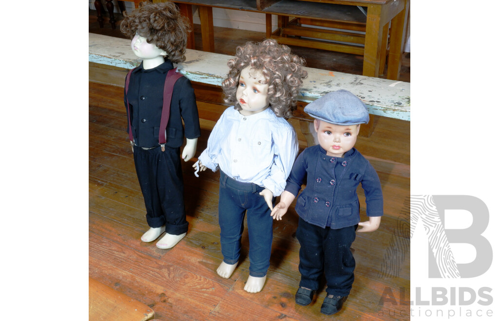 Collection of Three Vintage Mannequins of Children