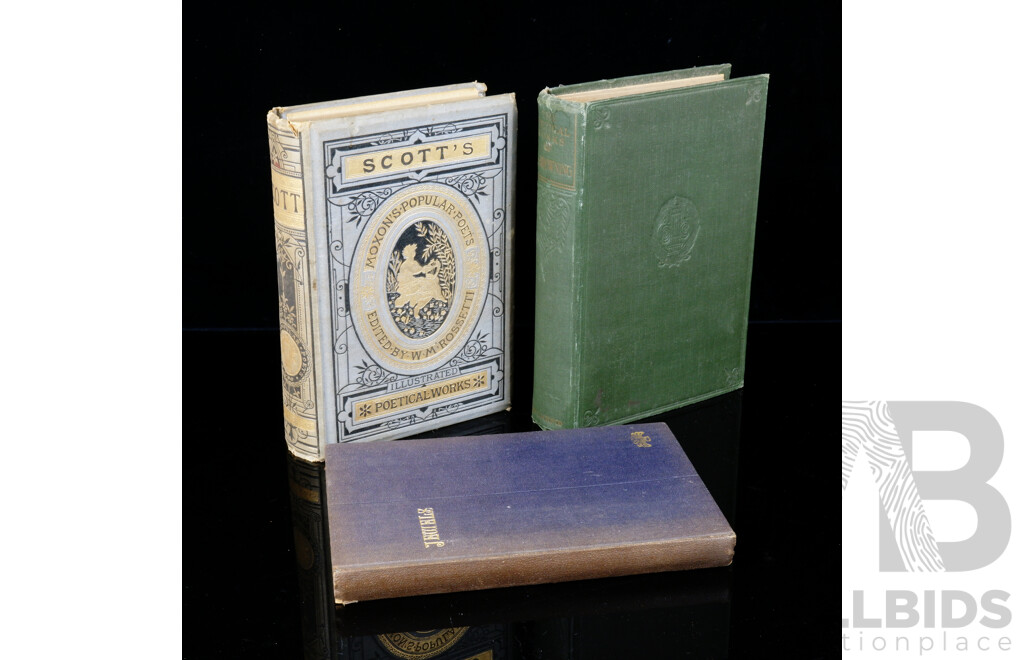 The Poetical Works of Elizabeth Barrett Browning together with Scott's Illustrated Poetical Works & Another Book of Poetry (3)