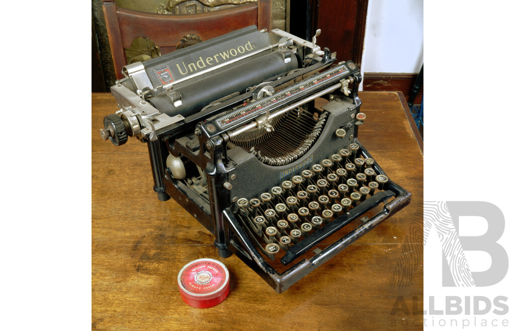 Antique Underwood Typewriter with Typewriter Ribbon