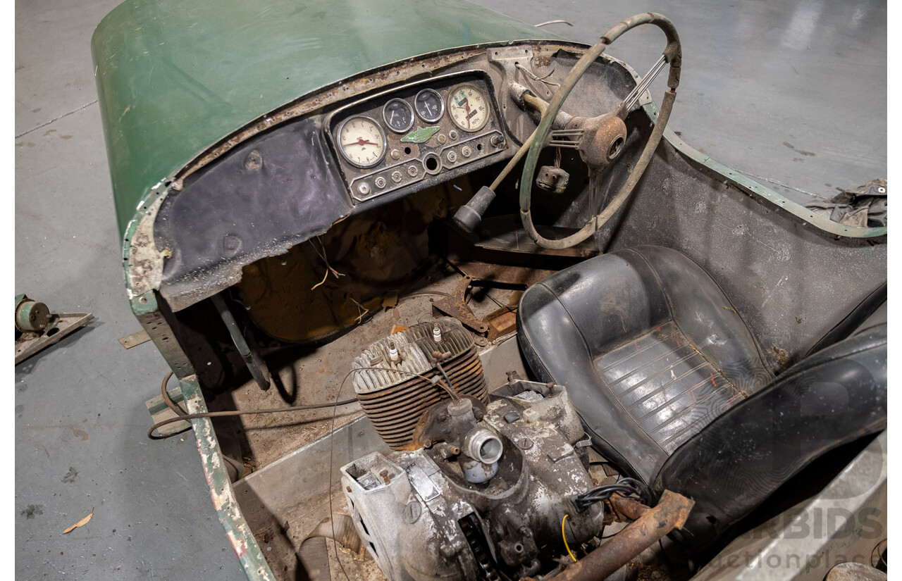 Circa 1957 Bond Minicar Mark C or D Tourer Three Wheeler 2d Convertible Green 0.2L - Project Car