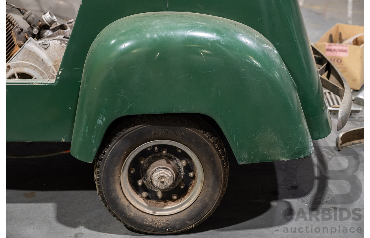 Circa 1957 Bond Minicar Mark C or D Tourer Three Wheeler 2d Convertible Green 0.2L - Project Car