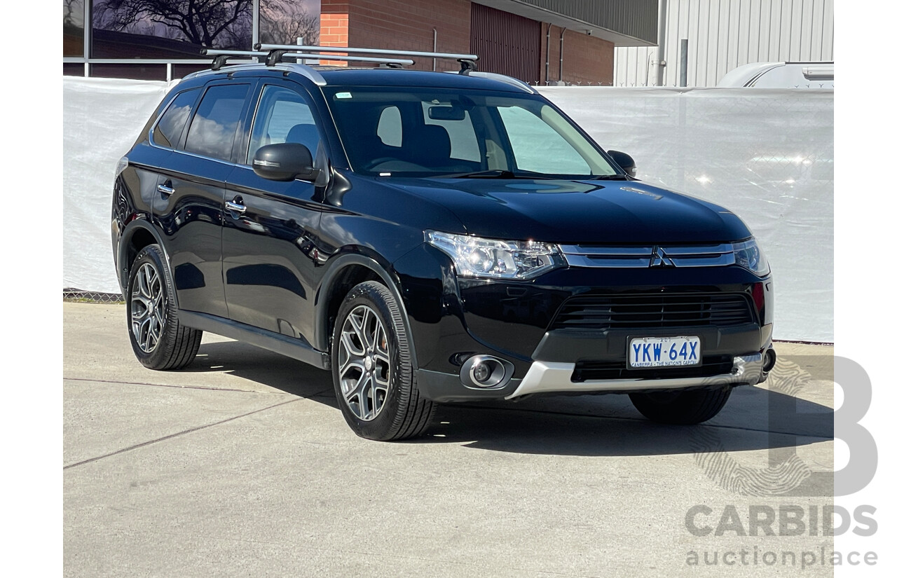 1/2015 Mitsubishi Outlander Aspire (4x4) ZJ MY14.5 4d Wagon Black 2.3L