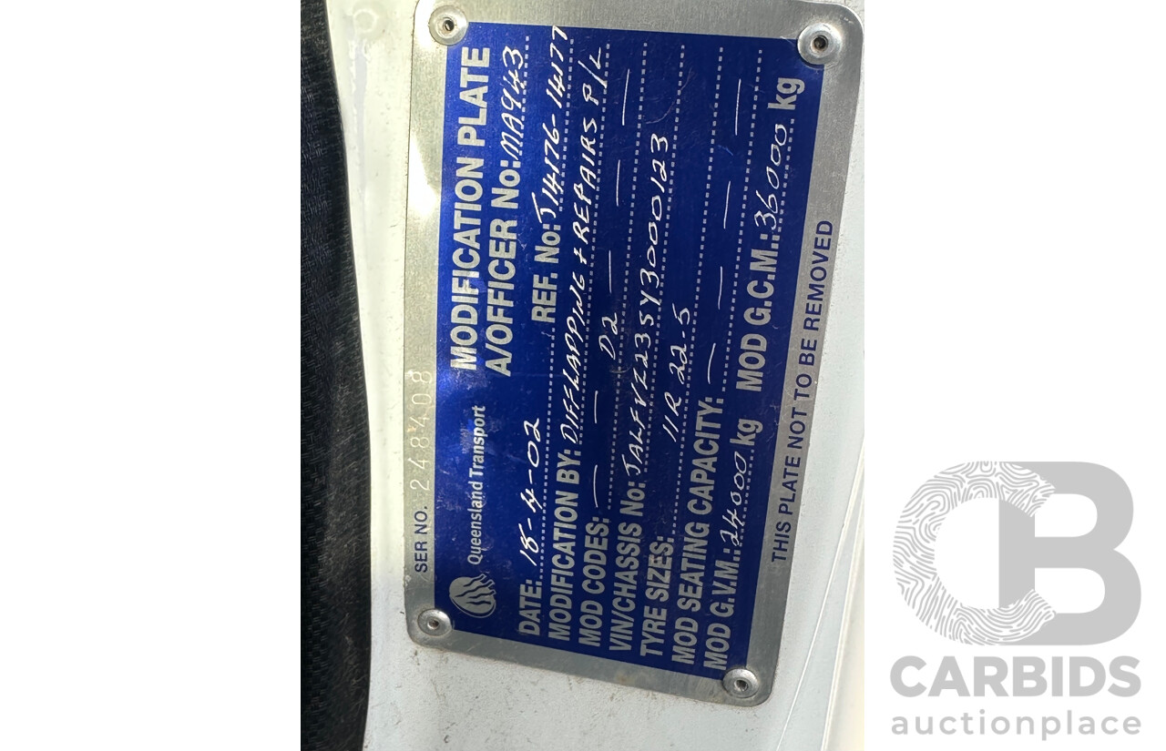 03/2002 Isuzu FY FVZ work Platform With EWP
