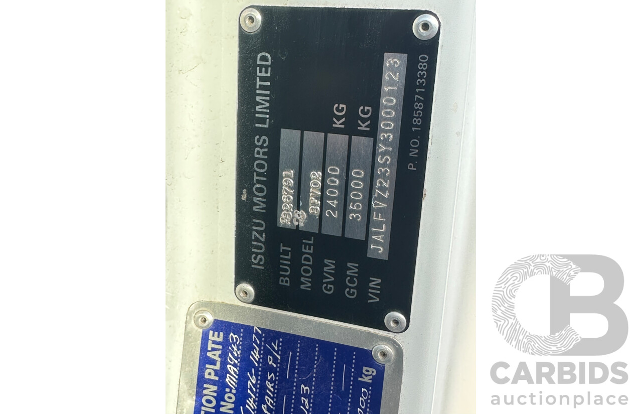 03/2002 Isuzu FY FVZ work Platform With EWP
