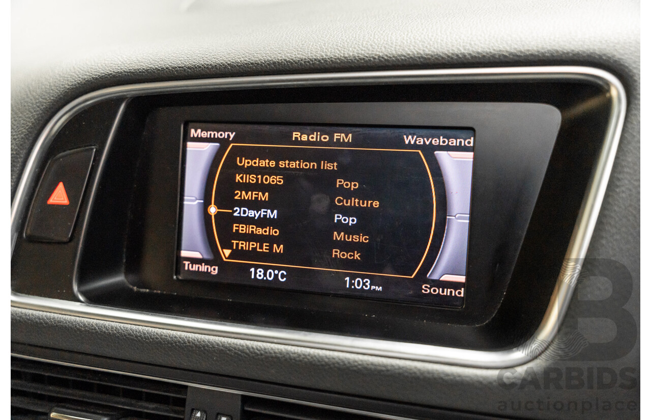 9/2009 Audi Q5 2.0 TFSI Quattro (AWD) 8R 4d Wagon White Turbo 2.0L