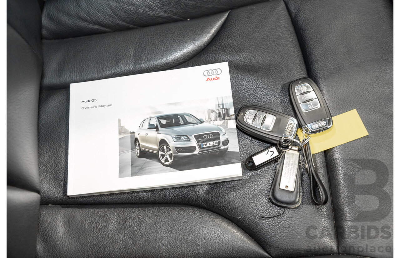 9/2009 Audi Q5 2.0 TFSI Quattro (AWD) 8R 4d Wagon White Turbo 2.0L