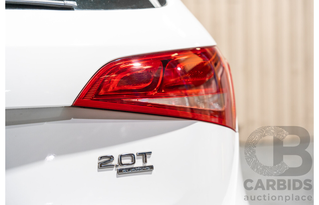 9/2009 Audi Q5 2.0 TFSI Quattro (AWD) 8R 4d Wagon White Turbo 2.0L