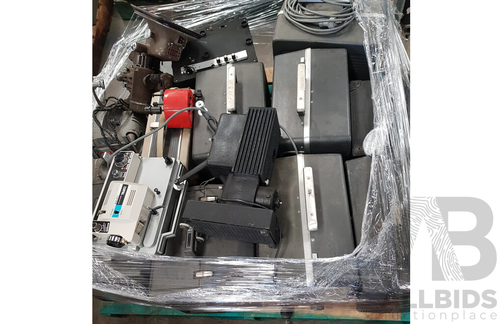 Bulk Lot of Assorted Vintage Equipment Such as Projectors and Audio Equipment