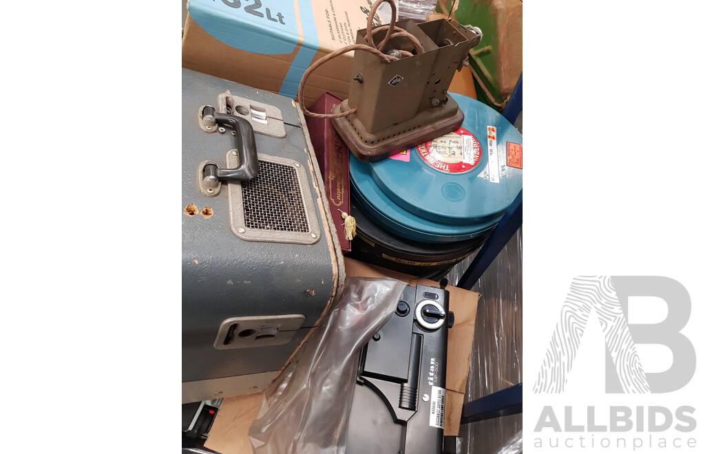Pallet Lot of Assorted Vintage Projectors and Other Film Equipment