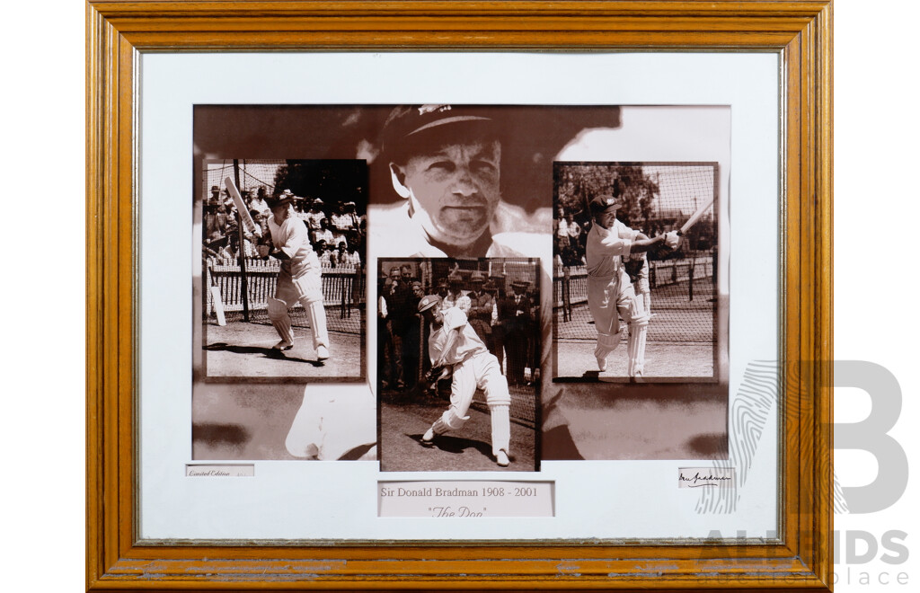 Framed Donald Bradman Tribute Print