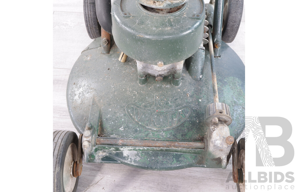 Antique Rustic Victa 18 Lawn Mower, Green 