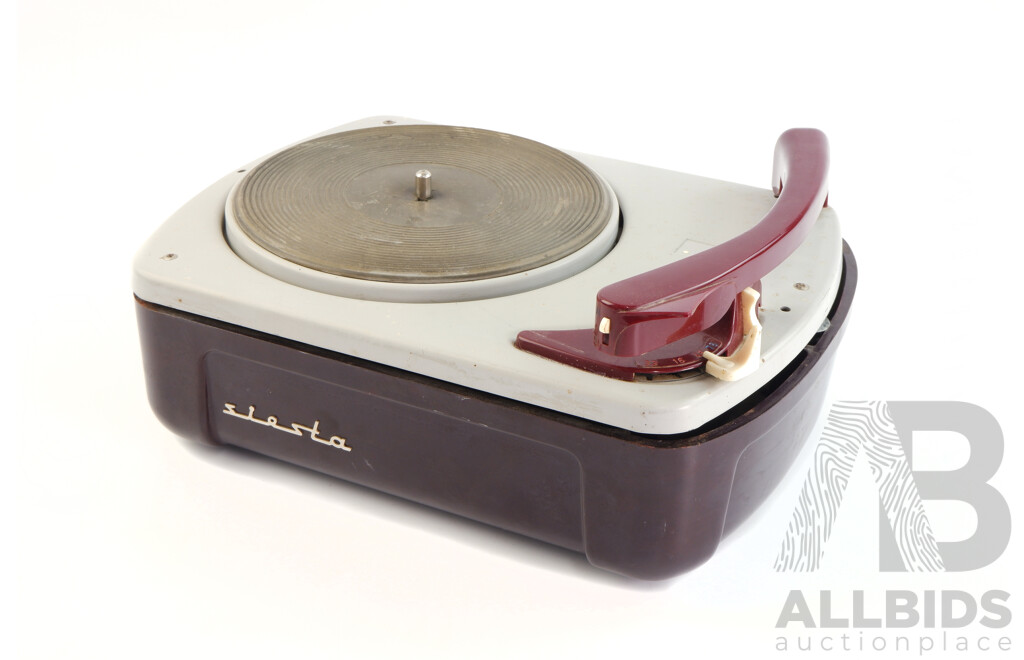 Funky Retro Siesta Bakelite Record Player with Sprung Deck