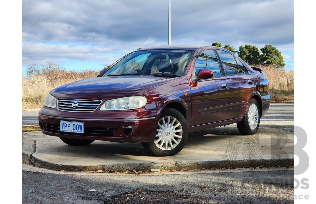 7/2004 Nissan Pulsar Q N16 MY03 4d Sedan Maroon 1.8L