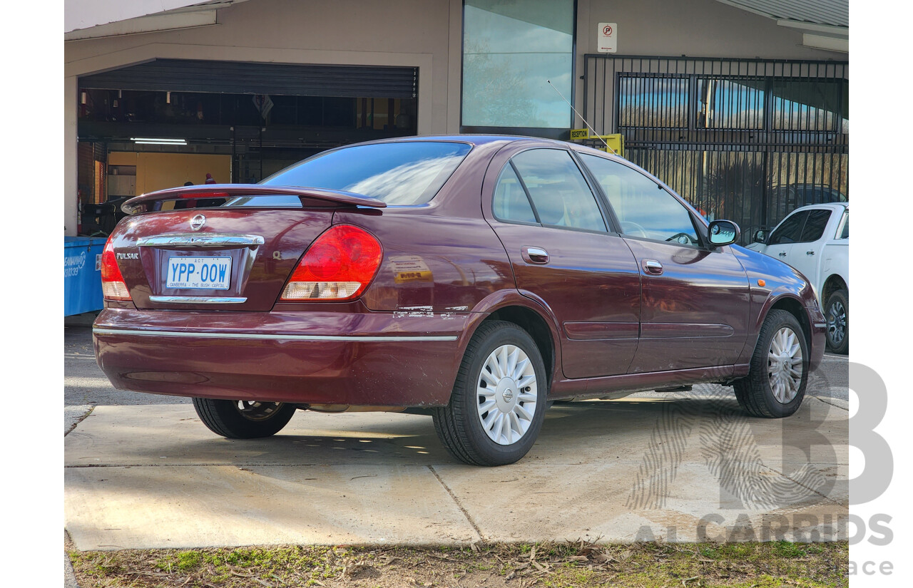 7/2004 Nissan Pulsar Q N16 MY03 4d Sedan Maroon 1.8L