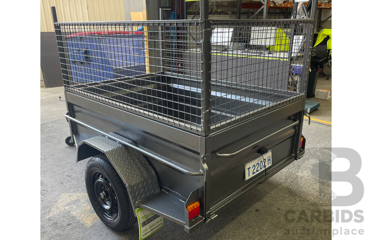 2022 Single Axle 6 X 4 Caged Box Trailer