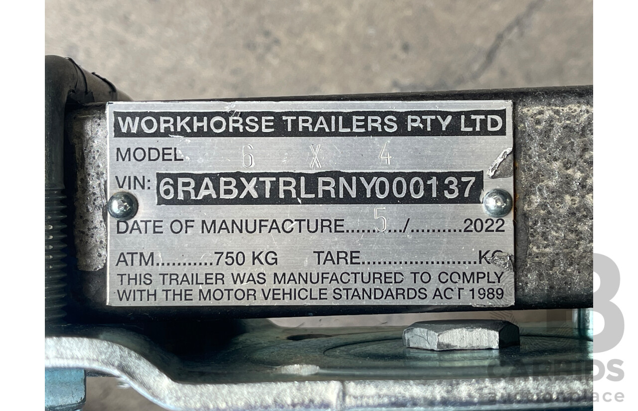 2022 Single Axle 6 X 4 Caged Box Trailer