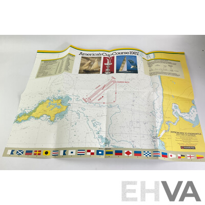 1987 Australia Post Issued America's Cup Gift Pack Includes Book, Map, Sailing Bag, Calender and Bookmark
