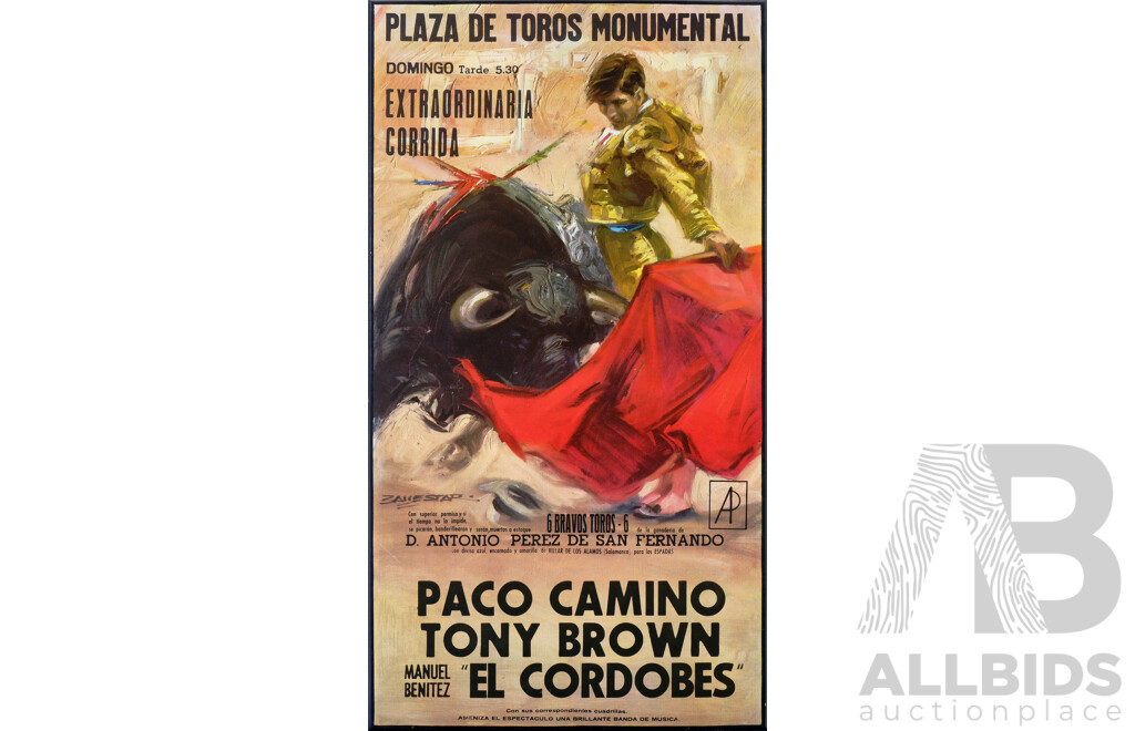 Plaza de Torres Monumental' Mounted Reproduction Poster, 90 x 50 cm