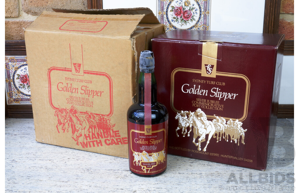 Sydney Turf Club Golden Slipper Silver Jubilee Six 750ml Bottle Commemorative Port Collection in Original Box by Rosemont Estate