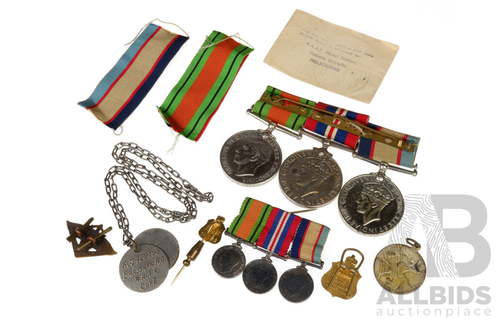 Collection of WW2 Medals, Australian Service Medal 1939-1945, 1939-1945 Medal and The Defence Medal, with Miniatures, 1945 Victory Medal and More 