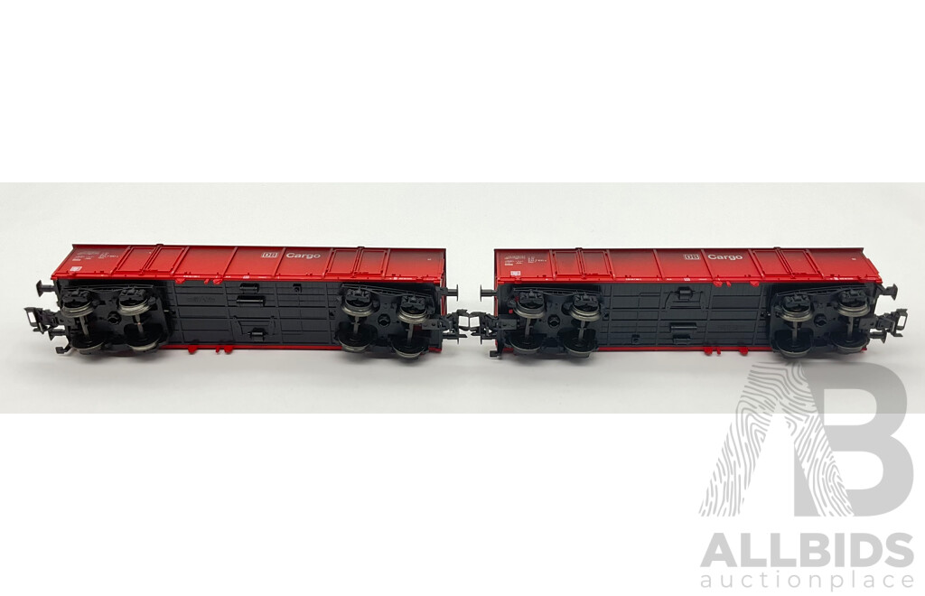 Marklin HO Scale German DB Coal Wagons and Freight Cars (4)
