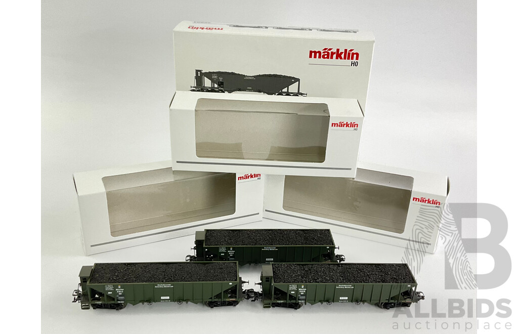 Marklin HO Scale DB Coal Hopper Wagon Set 46803