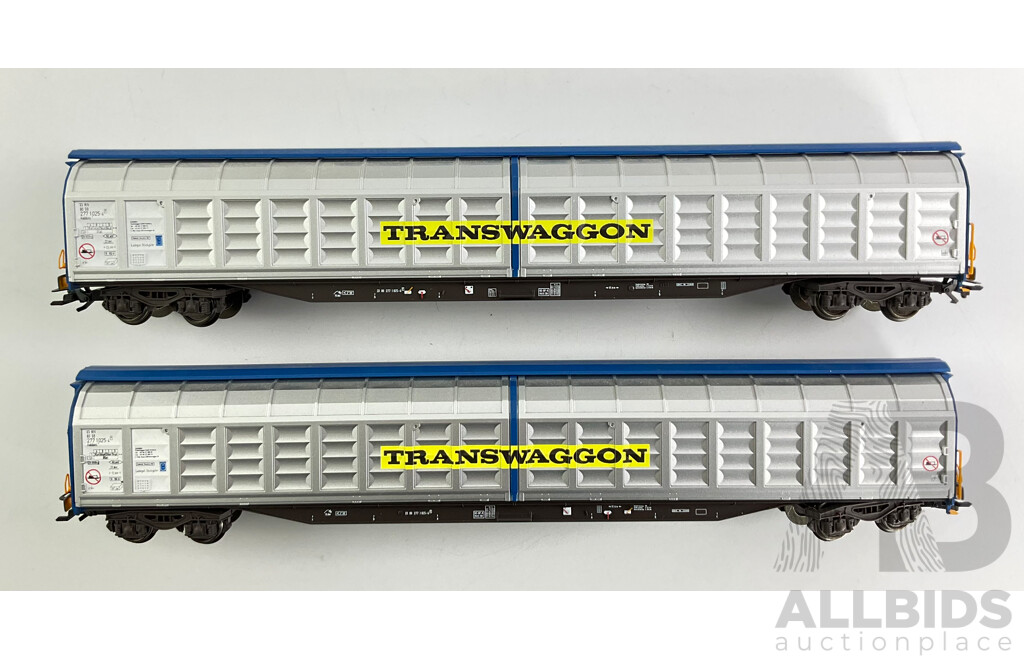Marklin HO Scale Transwagon Sliding Door Box Wagons 48056 (2)
