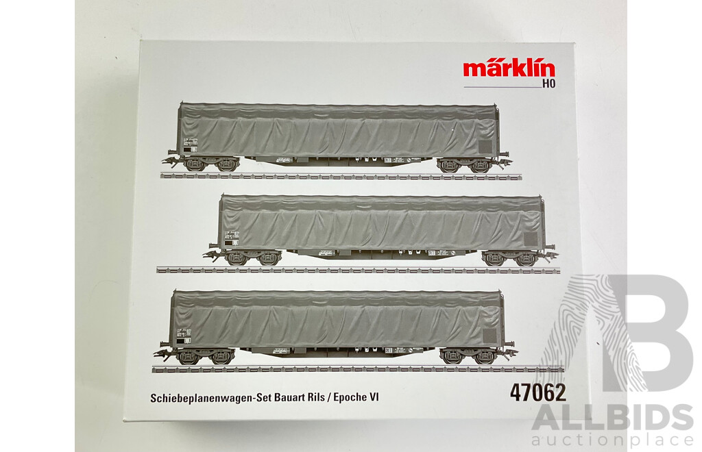 Marklin HO Scale Sliding Tarp Car Set 47062